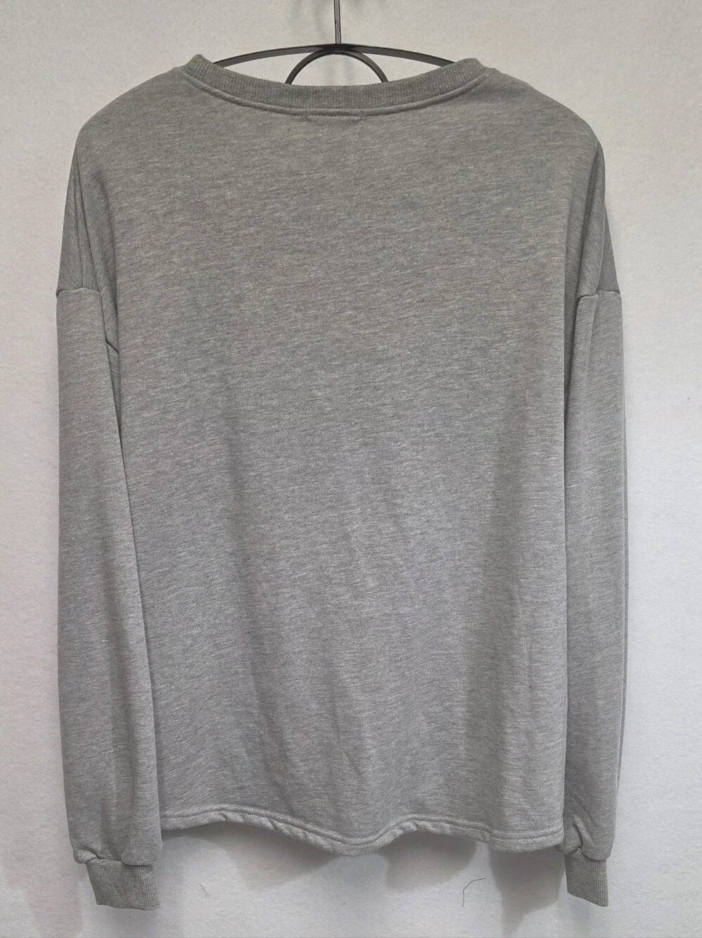 Lumiere Womens Size Large Gray Twist-Knot Front Long Sleeve Top